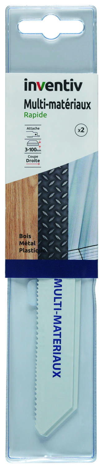 2 lames de sabre mixte BS/MTL CP 100 mm - INVENTIV