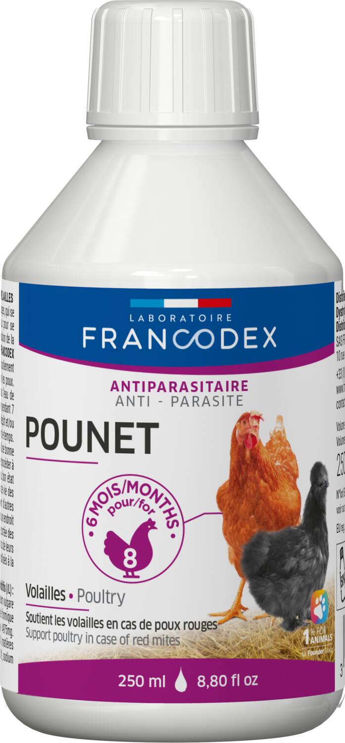 Pounet contre les poux des volailles 250ml - FRANCODEX