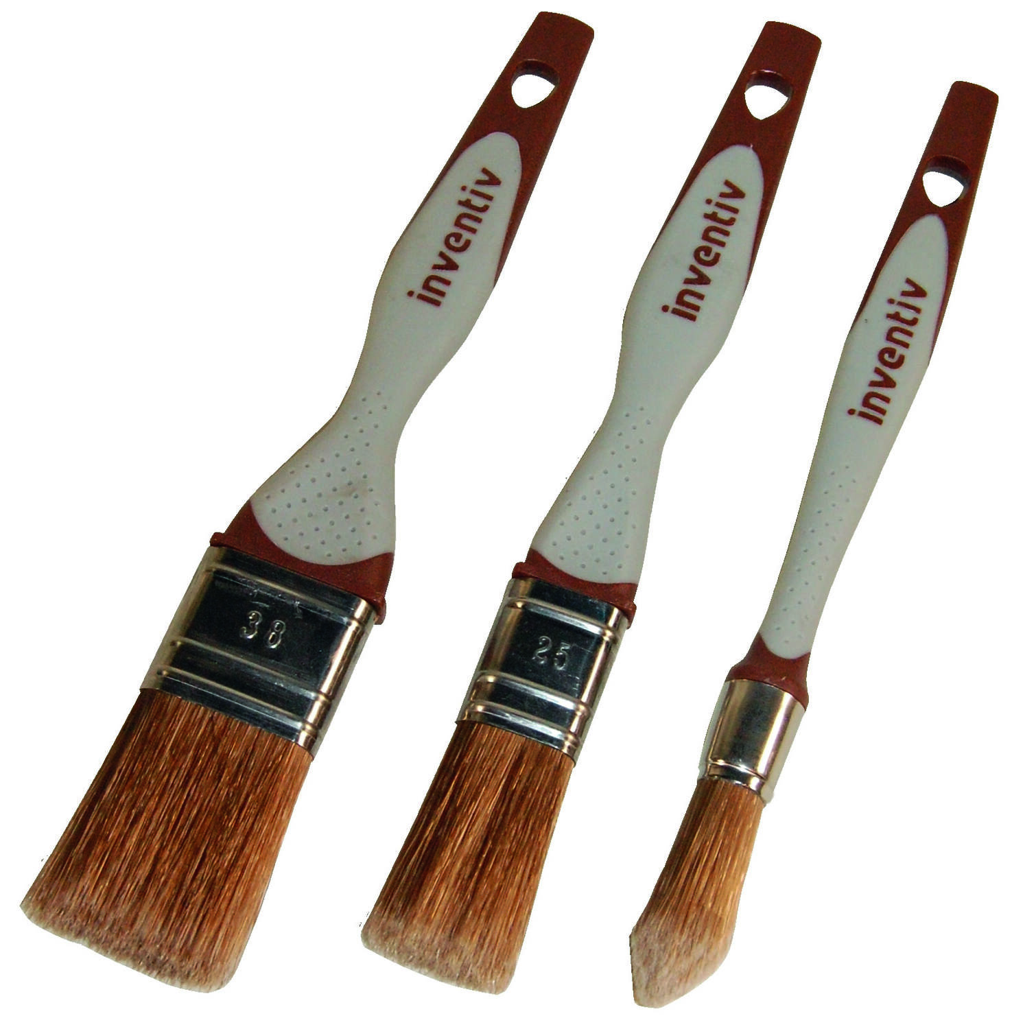 3 Pinceaux Traitement de Bois 25, 38 et 15mm - INVENTIV