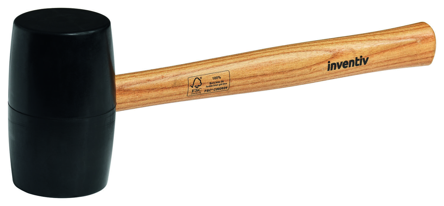 Maillet bois/caoutchouc 70 mm - INVENTIV