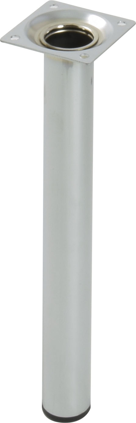Pied metallique cylindrique sans verin chrome H.250 ∅30 - BAR PLUS