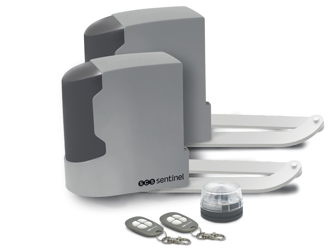 Motorisation à bras articulés pour portail battant 12V - SENTINEL
