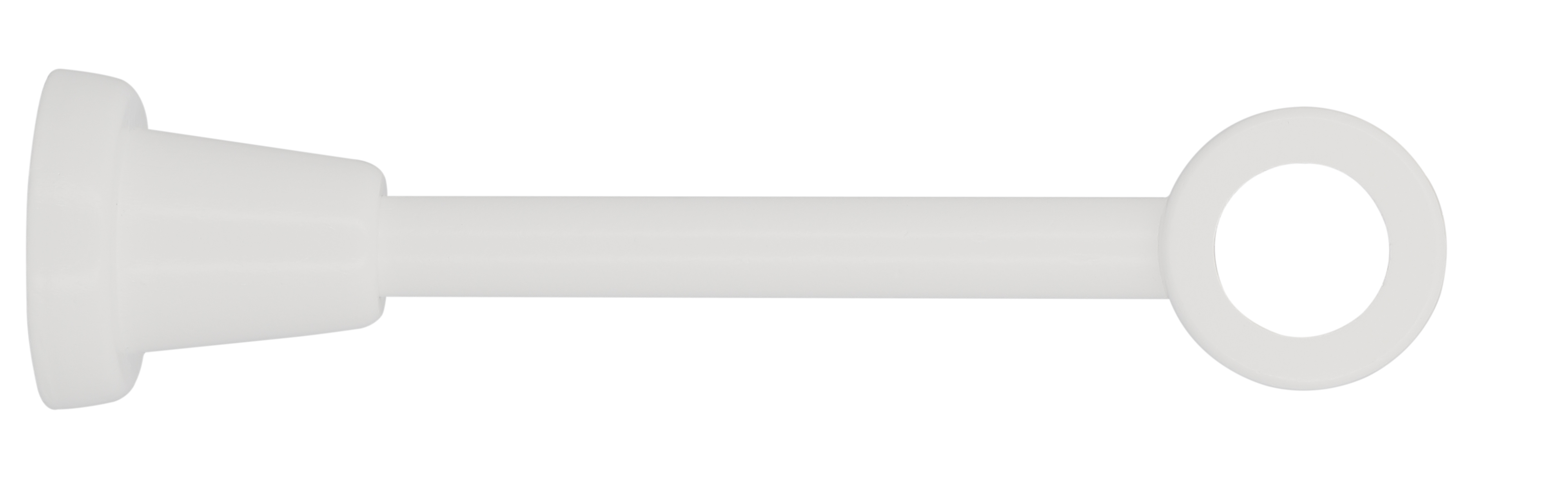 Support de barre à rideau en bois œil Ø28 recoupable 220 mm laqué blanc - INVENTIV