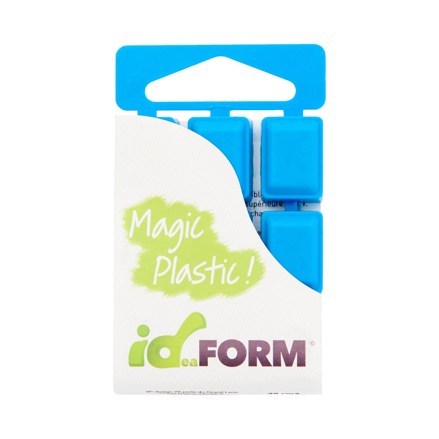 Tablette plastique thermoformable 20 cm3 bleu - ID-FORM
