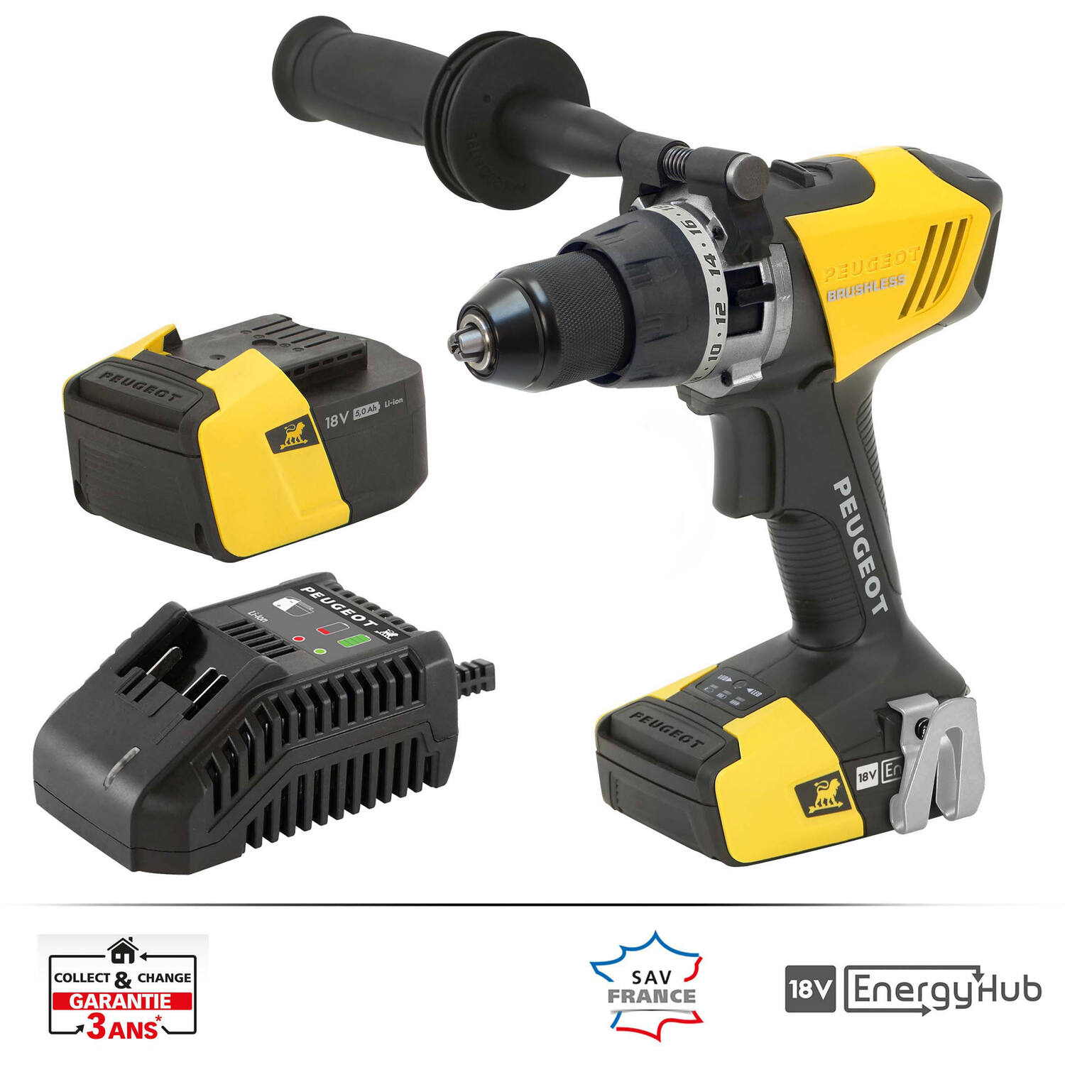 ENERGYDRILL-18VPBL2 Perceuse BRUSHLESS 2,0+5,0AH