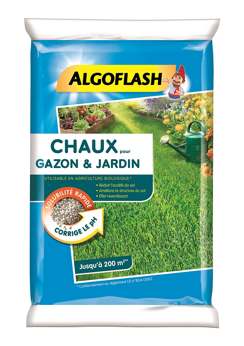 Chaux pour gazon et jardin 10kg