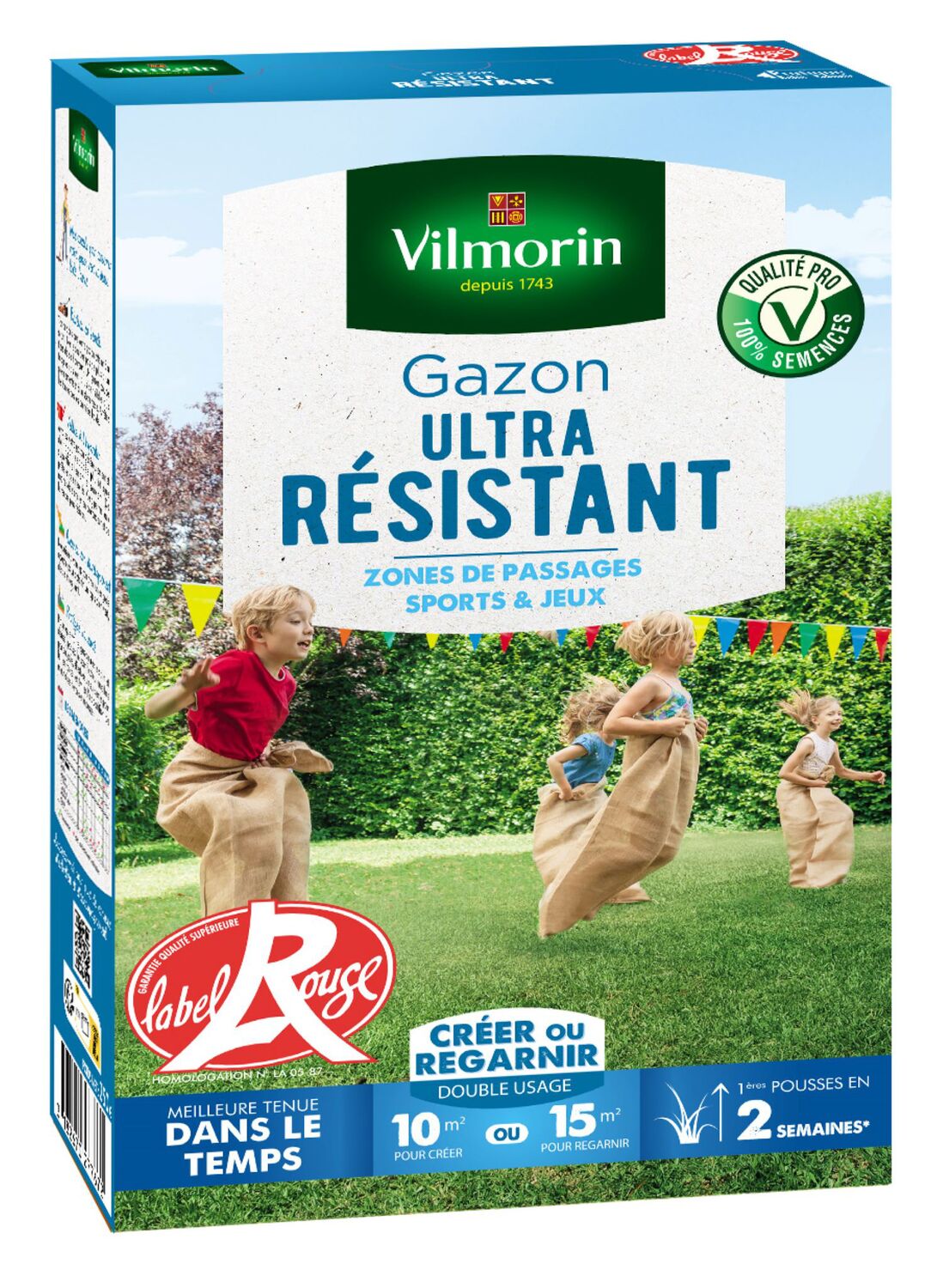 Gazon Ultra Résistant boîte de 250gr 10-15m² VILMORIN