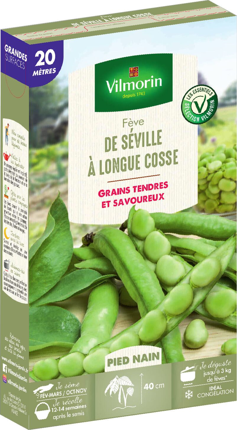 Graines Fève de Séville à Longue Cosse 20m - VILMORIN
