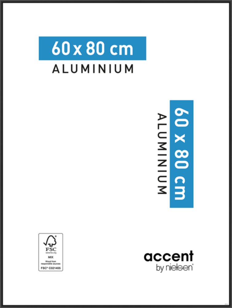 Cadre photo Accent Aluminium Noir 60x80cm - NIELSEN