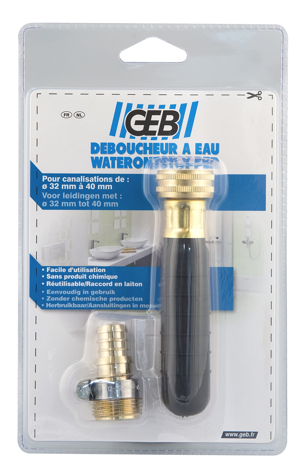 Déboucheur à eau Ø 32-40 mm - GEB