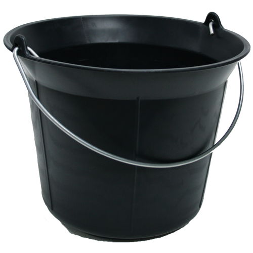 Seau Outigom caoutchouté noir 11 litres