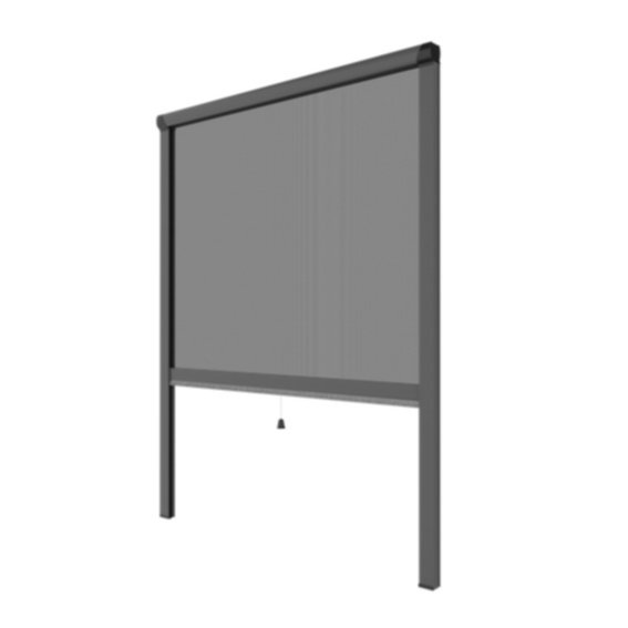 Moustiquaire enroulable fenêtre alu gris 125x160cm