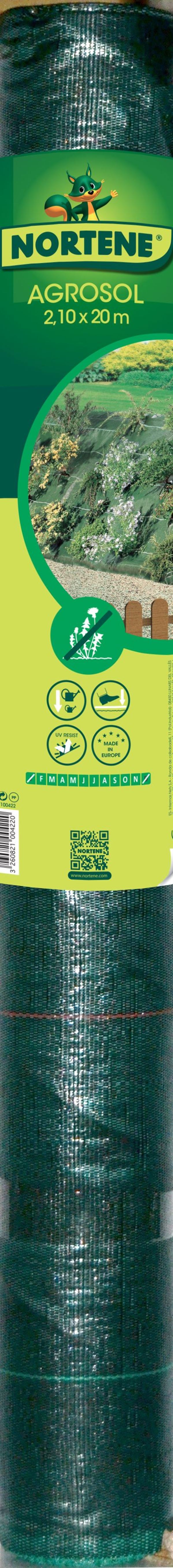 AGROSOL Toile de paillage 120gr/m² Vert 2,10x20m