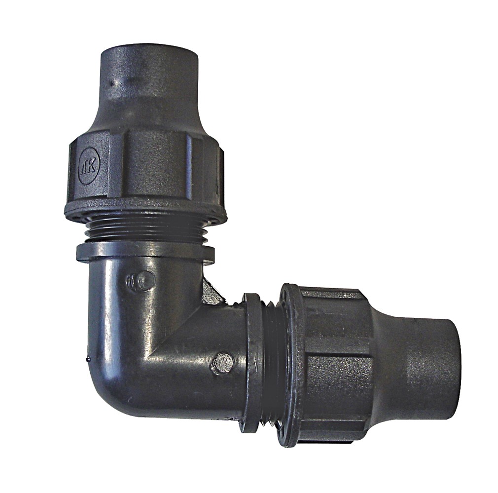 Coude à compression pour PE GAG Ø13-16 mm - TECHNO