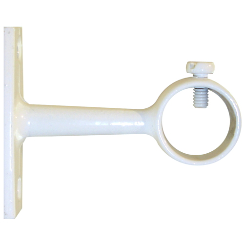 2 supports métal penderie Ø14 70mm blanc