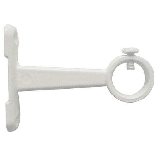 2 supports plastique penderie Ø14 50mm blanc