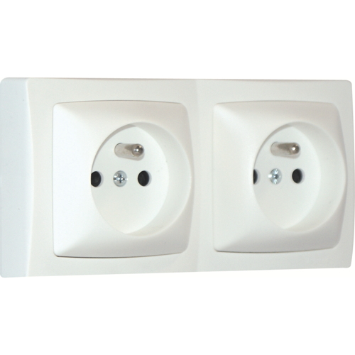 Double prise 2P+T précablée ASL blanc - LEGRAND