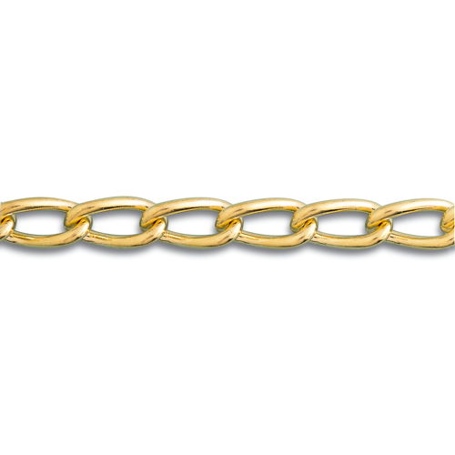 Chaîne soudée maille torse acier laitonné Ø 2mm résistance 2