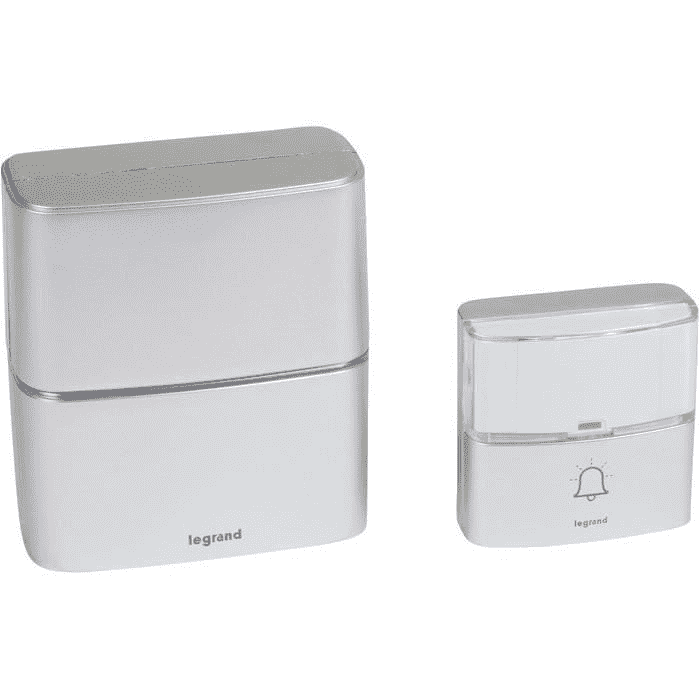 Kit carillon et sonnette sans fil aluminium - LEGRAND