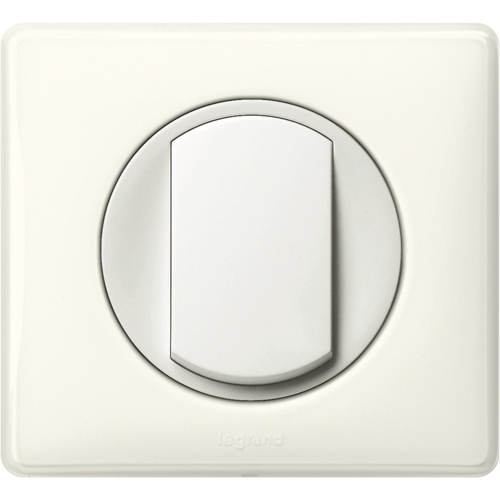 Va-et-vient 10A + plaque céliane blanc - LEGRAND