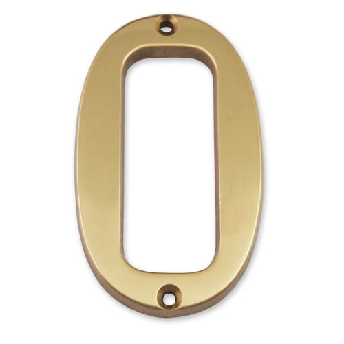Chiffre laiton massif 0 hauteur 97mm