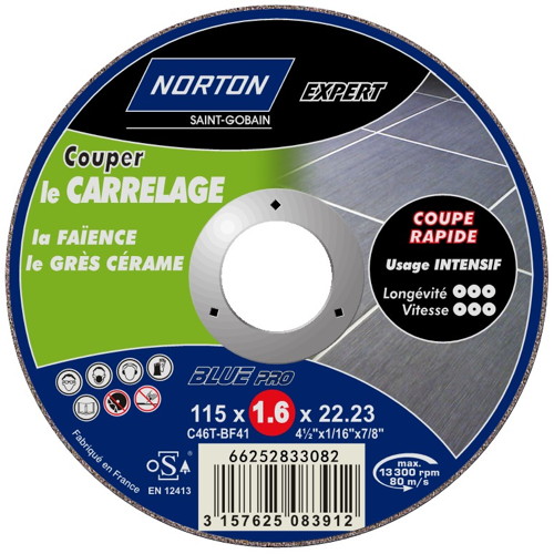 Disque à tronçonner ultra fin carrelage Ø115