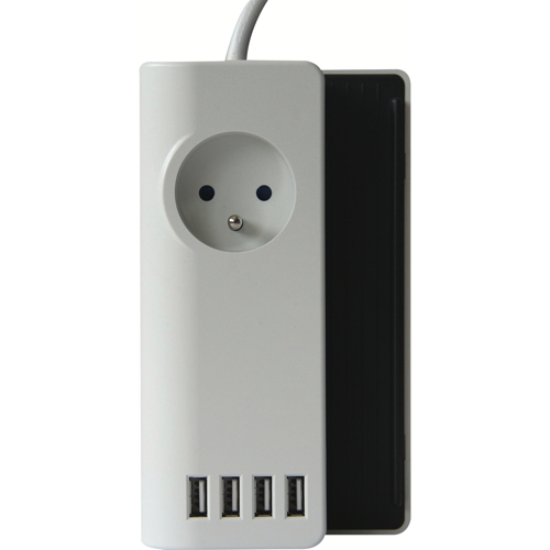 Station d'accueil avec prise électrique + 4 ports USB