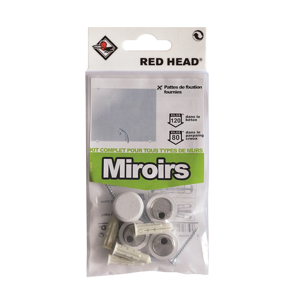 Kit Miroir blanc universel - RED HEAD