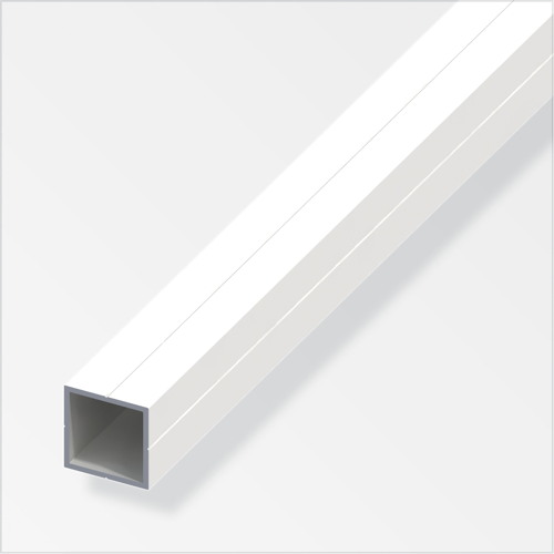 Profilé combitech tube carré alu époxy blanc 11,5 x 11,5 mm