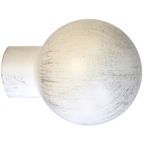1 embout métal boule Ø20 blanc argenté