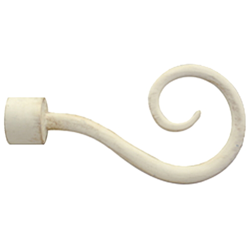 1 embout métal crosse Ø20 blanc patiné