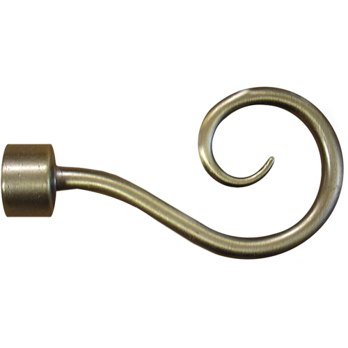 1 embout métal crosse Ø20 effet laiton vieilli