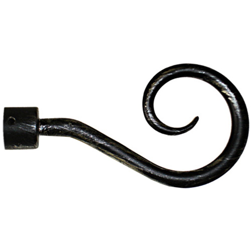 1 embout métal crosse Ø20 noir argenté