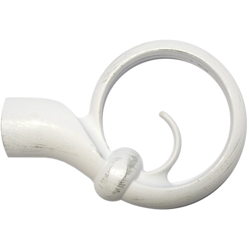 1 embout métal entrelacé Ø20 blanc argenté