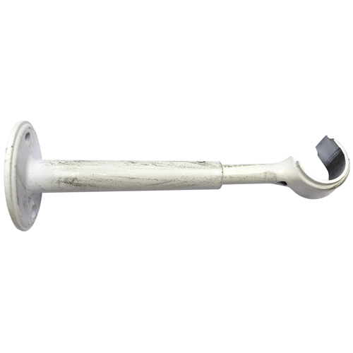 1 support métal ouvert Ø20 extensible de 120 à 180mm blanc a