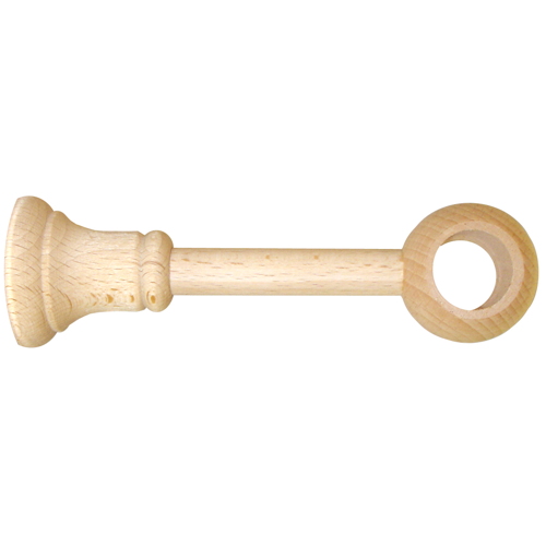 Support de barre à rideau en bois lorgnon Ø20 réglable de 70 à 130 mm brut