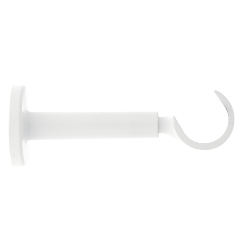 Support de barre à rideau en métal ouvert ø28 extensible de 115 à 170 mm blanc mat