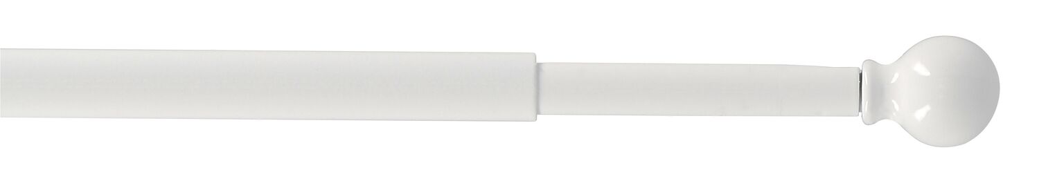1 tringle de vitrage métal boule Ø7 extensible de 60 à 100cm blanc brillant MOBOIS 