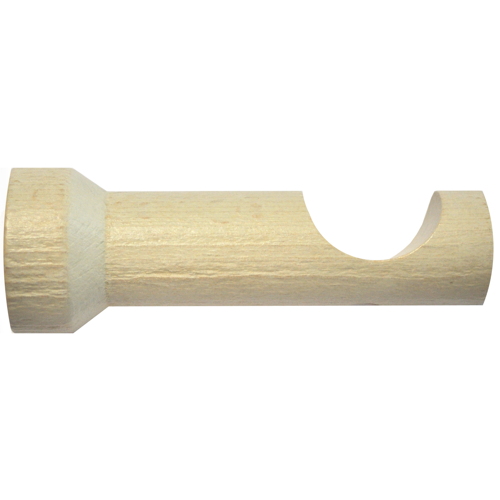 1 support bois tige simple ouvert Ø28 80mm chêne blanchi