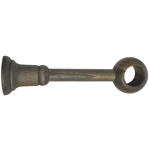1 support bois à oeil Ø28 réglable de 85 à 180mm chêne brûlé