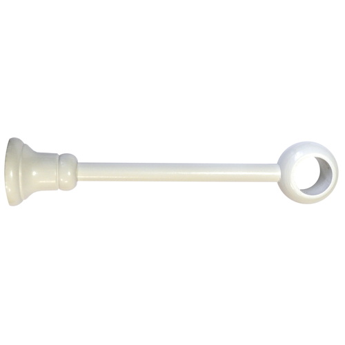 1 support bois long à oeil Ø35 300mm laqué blanc