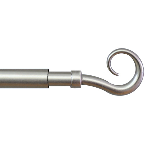 1 tringle de vitrage métal crosse Ø10 extensible de 60 à 100cm nickel mat MOBOIS 