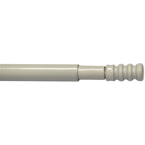 1 tringle de vitrage métal cylindre strié Ø7 extensible de 40 à 65cm blanc brillant MOBOIS 
