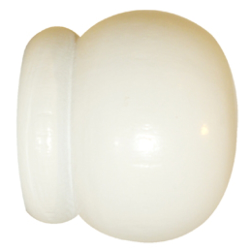 2 décors d'extrémité bois massif Ø35 laqué blanc