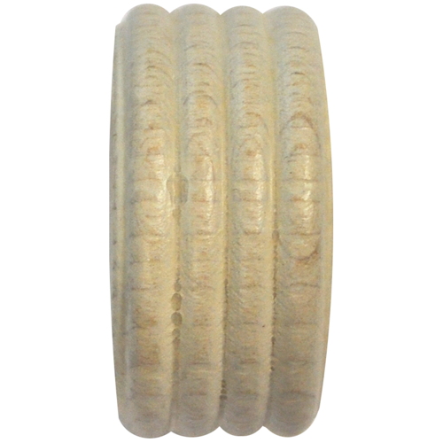 2 embouts bois bouchon strié Ø28 chêne blanchi