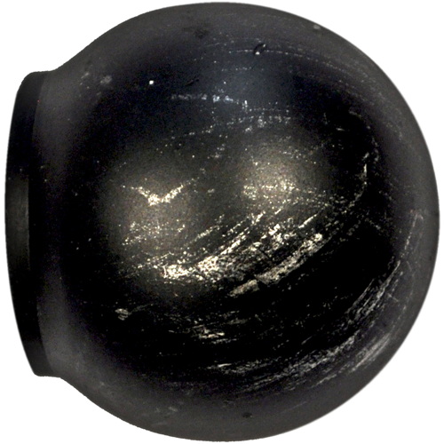 2 embouts métal boule Ø20 noir argenté