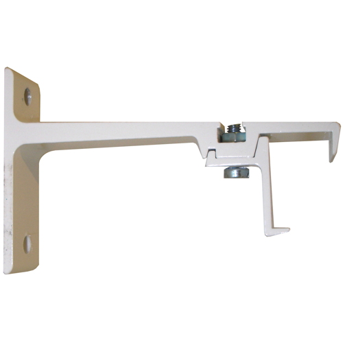 2 supports muraux métal simples 24x16 avancée 80mm laqué blanc