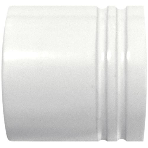 2 embouts métal bouchon strié Ø20 blanc brillant