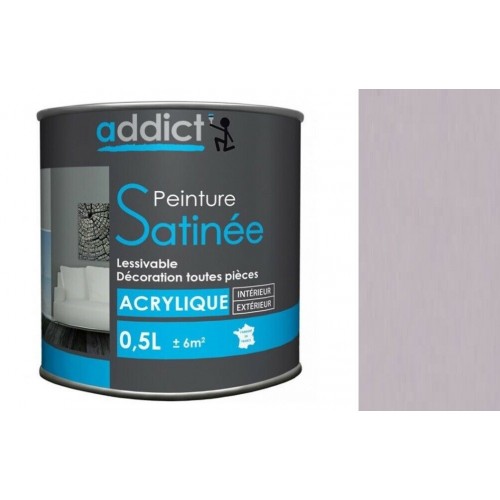 Peinture acrylique satin 0,5L lilas