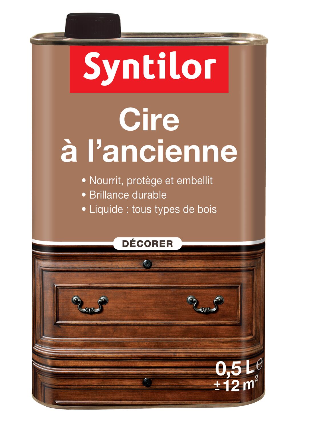 Cire à l'ancienne liquide 0,5L chêne foncé